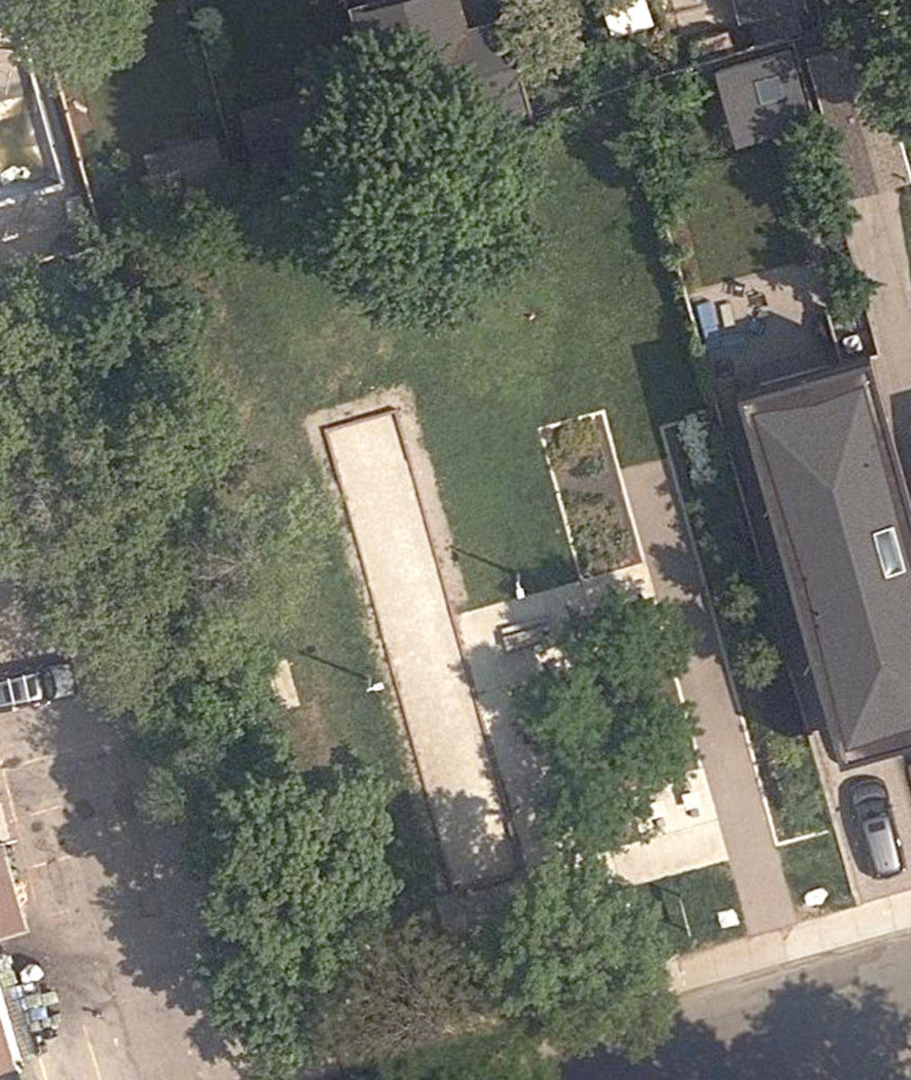 Manor Community Green — aerial / top-down view