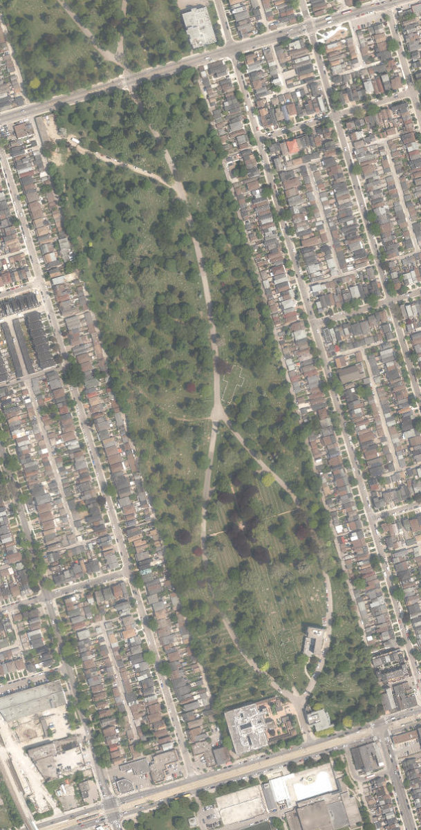 Prospect Cemetery — aerial / top-down view
