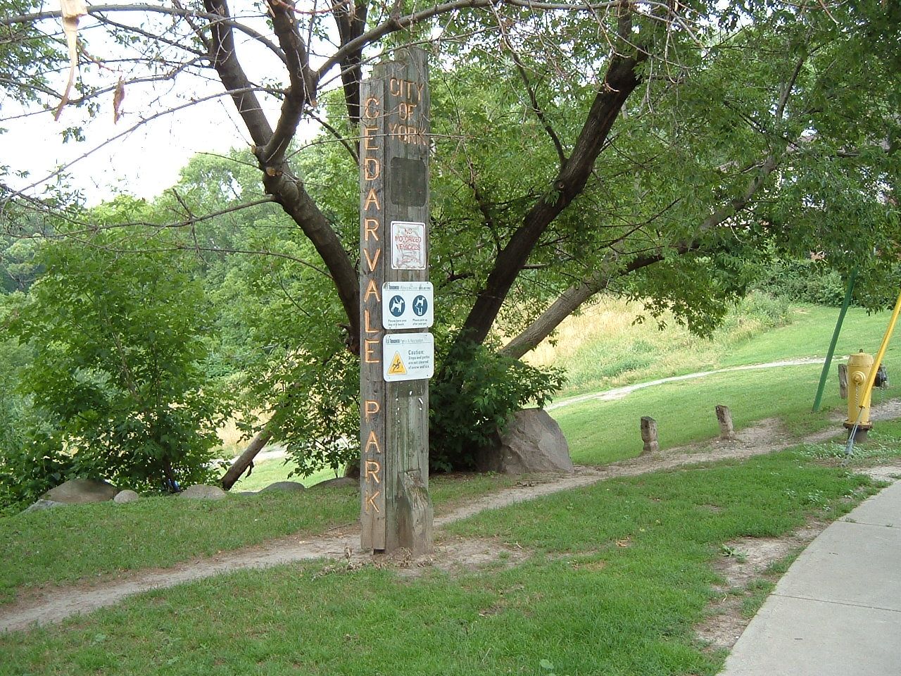 Cedarvale Park, site photograph