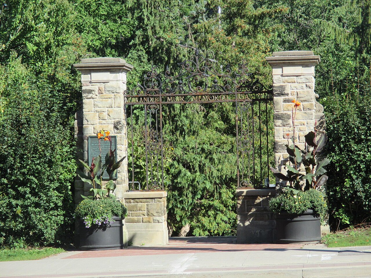 Alexander Muir Memorial Gardens, site photograph