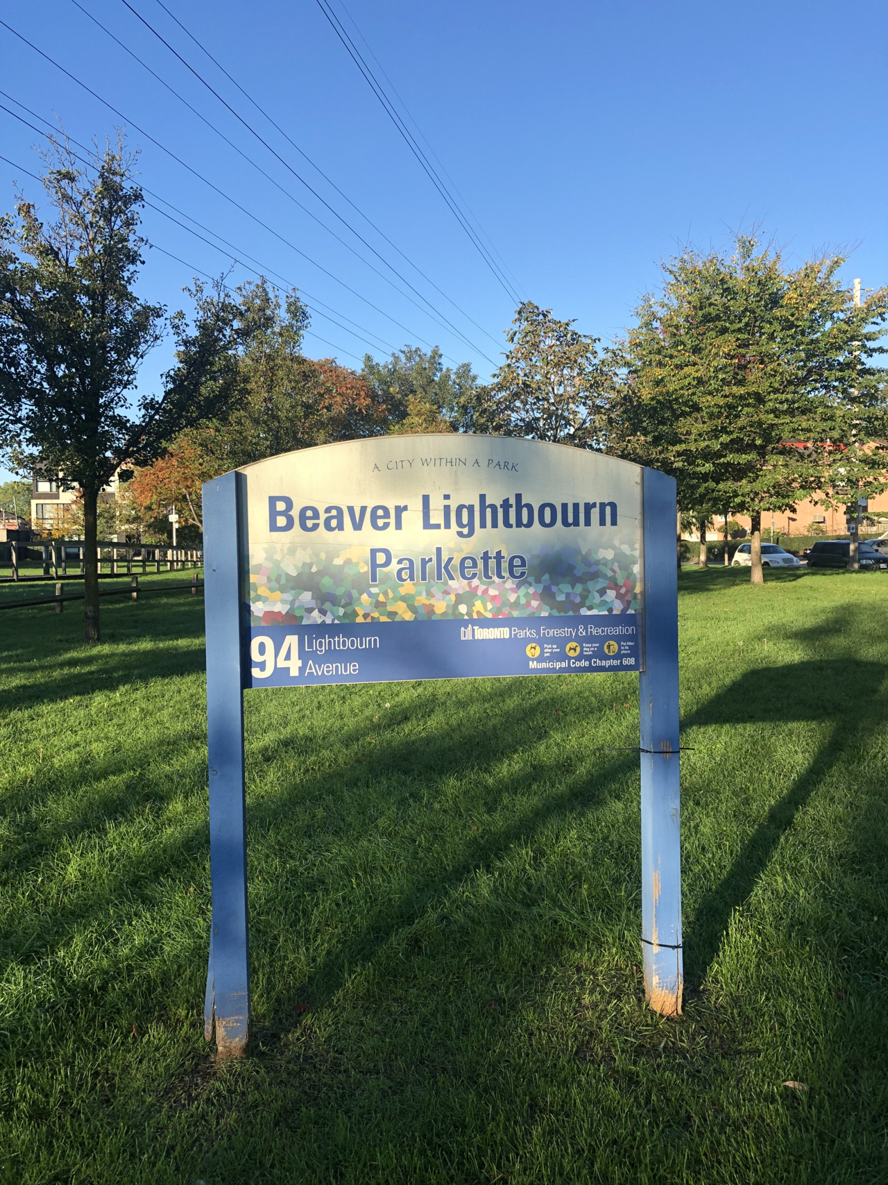Beaver - Lightbourn Parkette, site photograph