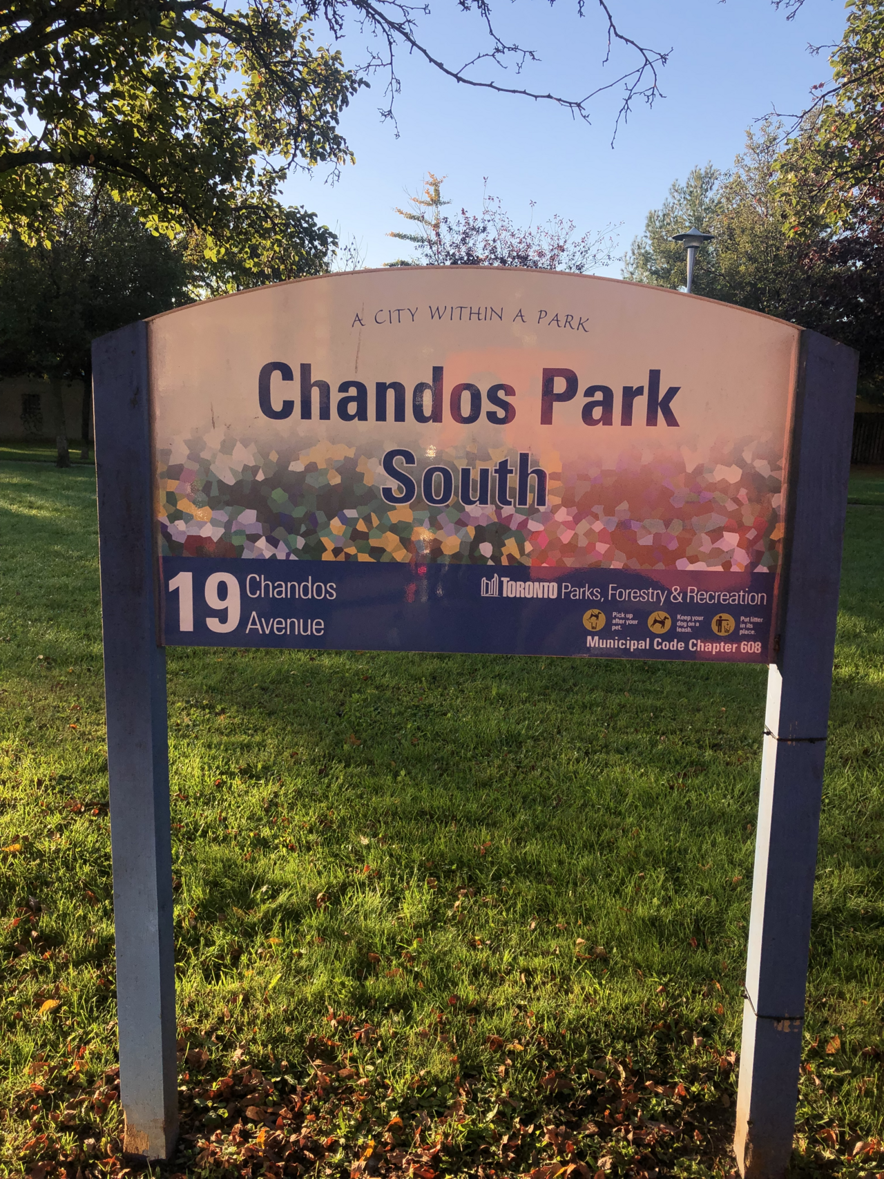Chandos Park South, site photograph
