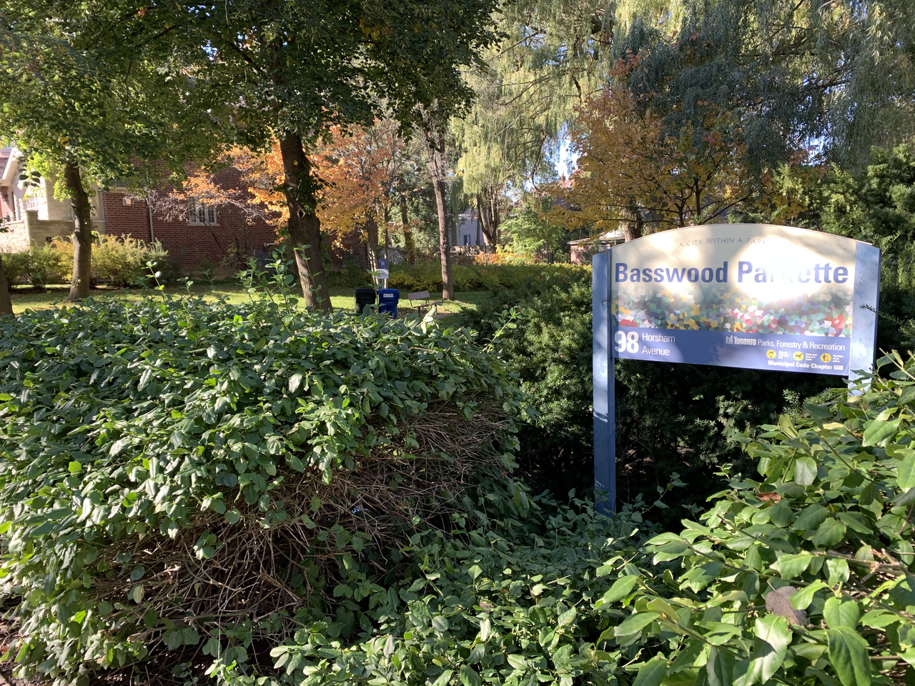 Basswood Parkette, site photograph